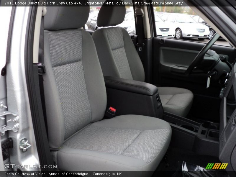 Bright Silver Metallic / Dark Slate Gray/Medium Slate Gray 2011 Dodge Dakota Big Horn Crew Cab 4x4