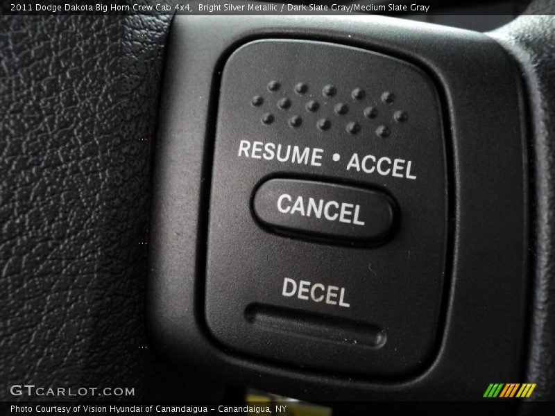 Bright Silver Metallic / Dark Slate Gray/Medium Slate Gray 2011 Dodge Dakota Big Horn Crew Cab 4x4