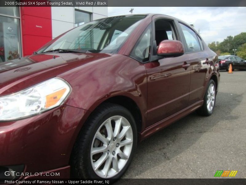 Vivid Red / Black 2008 Suzuki SX4 Sport Touring Sedan