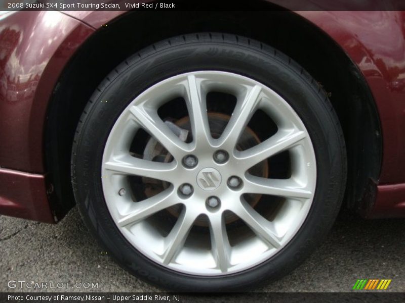 Vivid Red / Black 2008 Suzuki SX4 Sport Touring Sedan