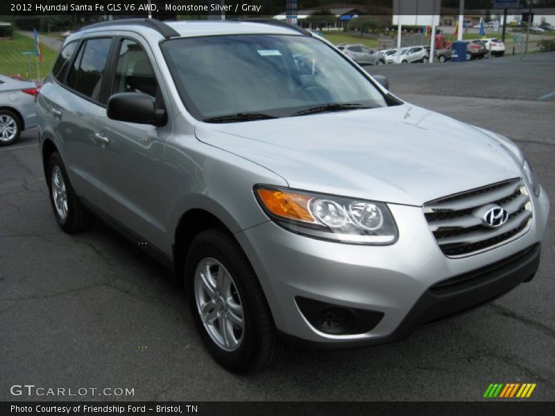 Moonstone Silver / Gray 2012 Hyundai Santa Fe GLS V6 AWD
