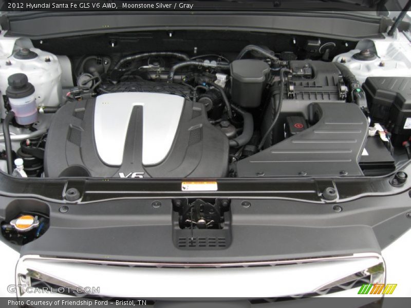 Moonstone Silver / Gray 2012 Hyundai Santa Fe GLS V6 AWD