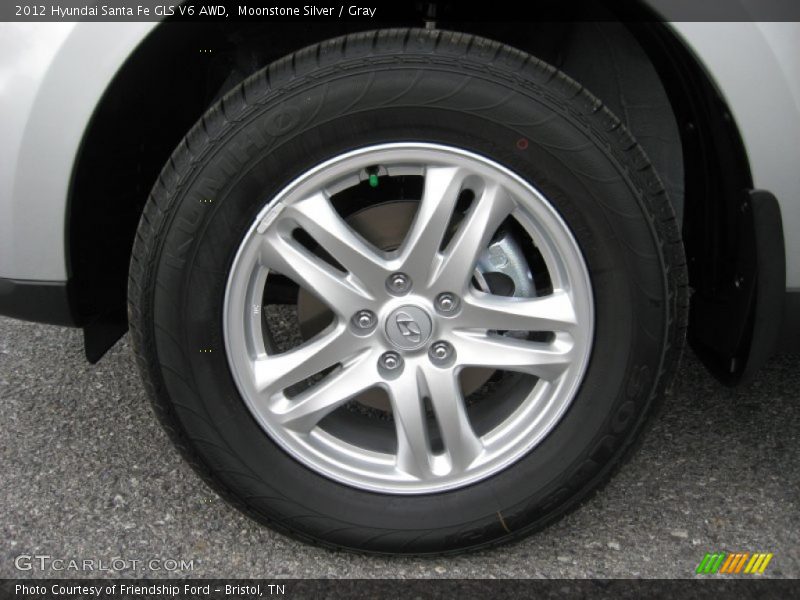 Moonstone Silver / Gray 2012 Hyundai Santa Fe GLS V6 AWD