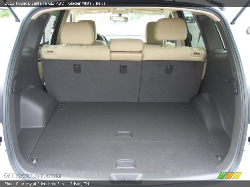 Glacier White / Beige 2012 Hyundai Santa Fe GLS AWD