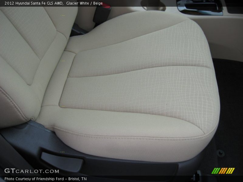 Glacier White / Beige 2012 Hyundai Santa Fe GLS AWD