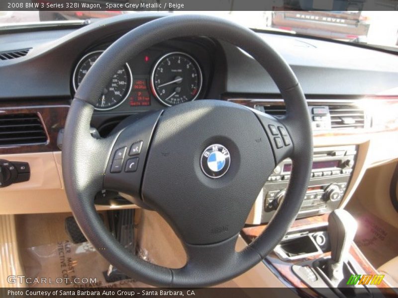 Space Grey Metallic / Beige 2008 BMW 3 Series 328i Wagon