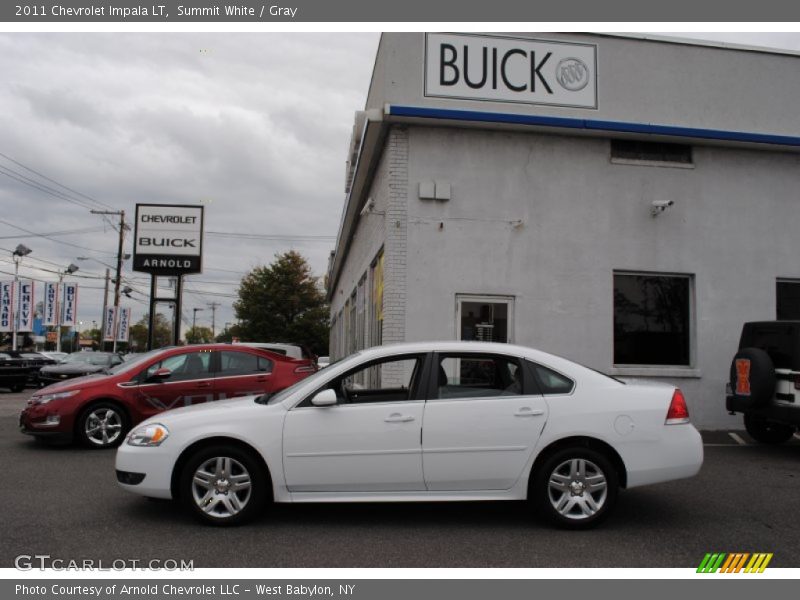 Summit White / Gray 2011 Chevrolet Impala LT
