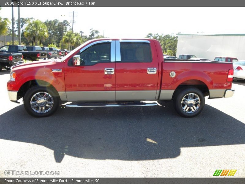 Bright Red / Tan 2008 Ford F150 XLT SuperCrew