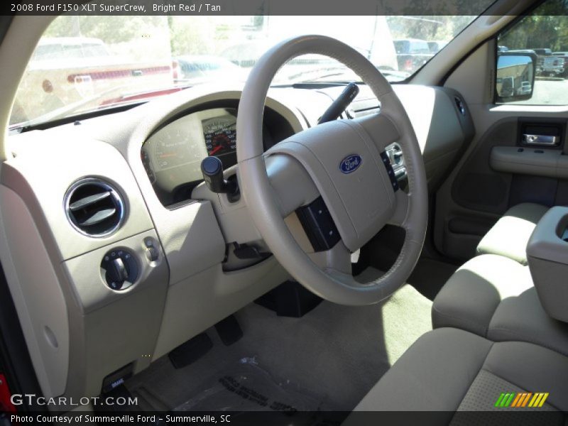 Bright Red / Tan 2008 Ford F150 XLT SuperCrew
