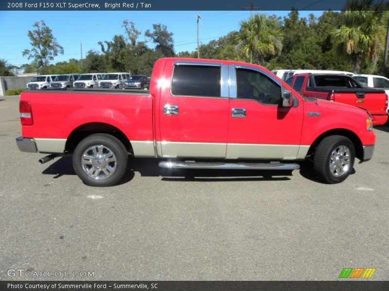Bright Red / Tan 2008 Ford F150 XLT SuperCrew