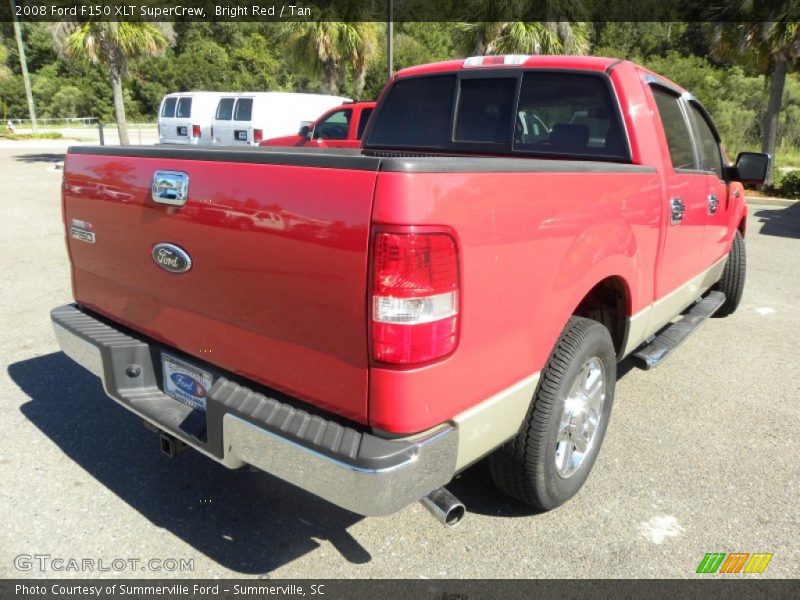 Bright Red / Tan 2008 Ford F150 XLT SuperCrew