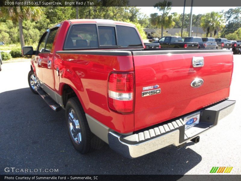 Bright Red / Tan 2008 Ford F150 XLT SuperCrew