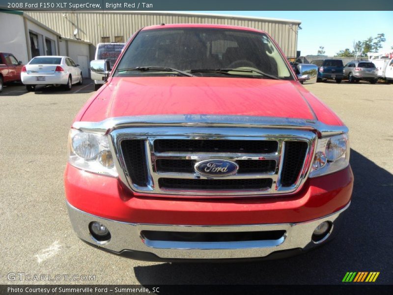 Bright Red / Tan 2008 Ford F150 XLT SuperCrew