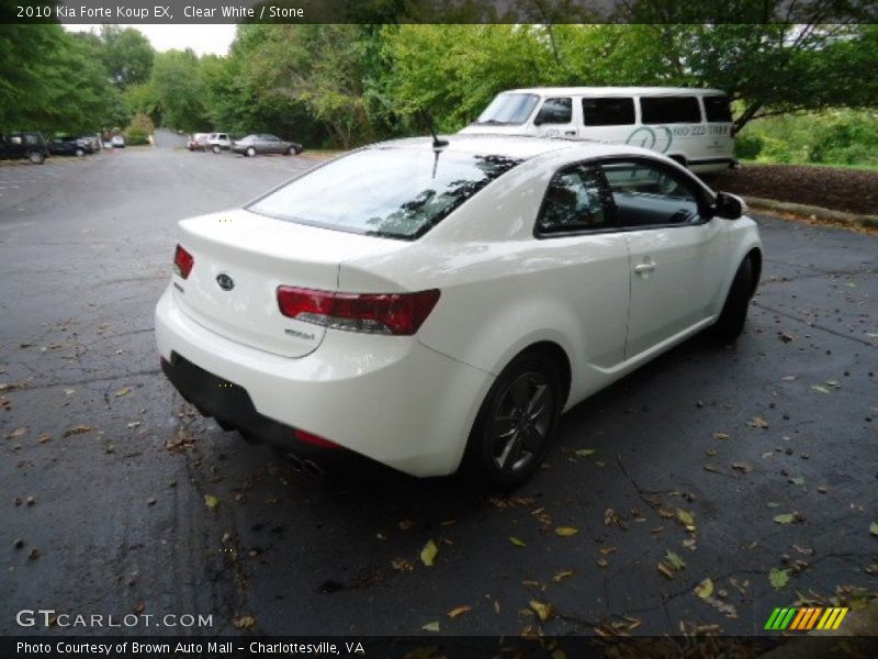 Clear White / Stone 2010 Kia Forte Koup EX