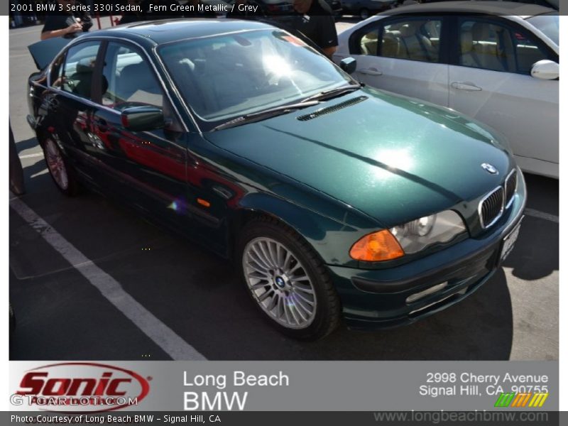 Fern Green Metallic / Grey 2001 BMW 3 Series 330i Sedan