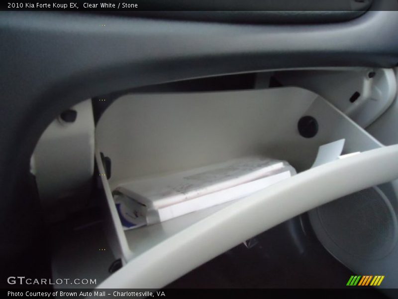 Clear White / Stone 2010 Kia Forte Koup EX