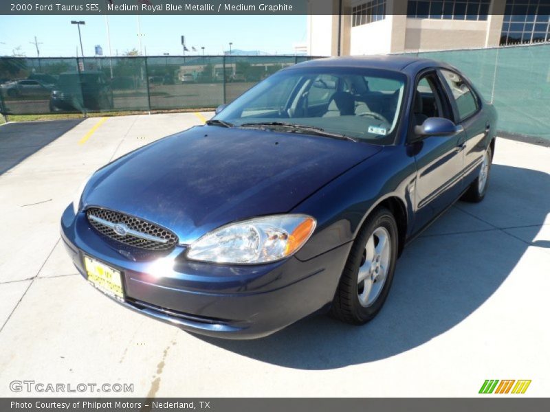 Medium Royal Blue Metallic / Medium Graphite 2000 Ford Taurus SES