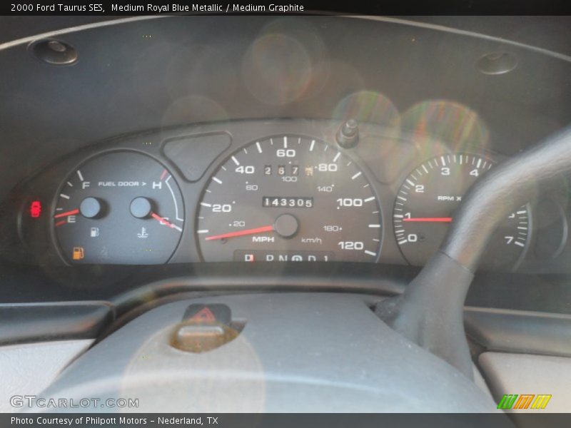 Medium Royal Blue Metallic / Medium Graphite 2000 Ford Taurus SES