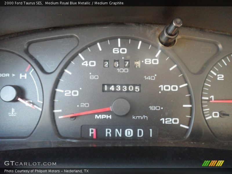 Medium Royal Blue Metallic / Medium Graphite 2000 Ford Taurus SES