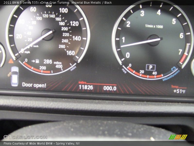 Imperial Blue Metallic / Black 2011 BMW 5 Series 535i xDrive Gran Turismo
