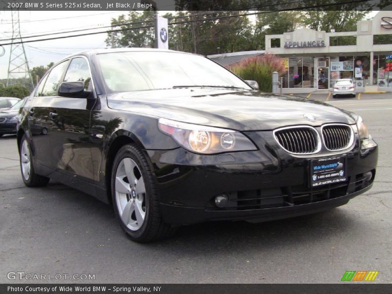 Jet Black / Beige 2007 BMW 5 Series 525xi Sedan