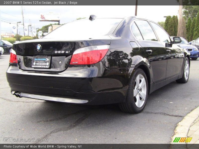 Jet Black / Beige 2007 BMW 5 Series 525xi Sedan