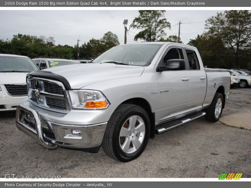 Bright Silver Metallic / Dark Slate/Medium Graystone 2009 Dodge Ram 1500 Big Horn Edition Quad Cab 4x4