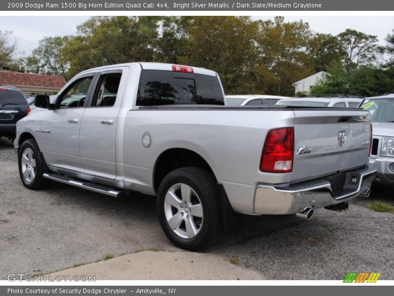 Bright Silver Metallic / Dark Slate/Medium Graystone 2009 Dodge Ram 1500 Big Horn Edition Quad Cab 4x4