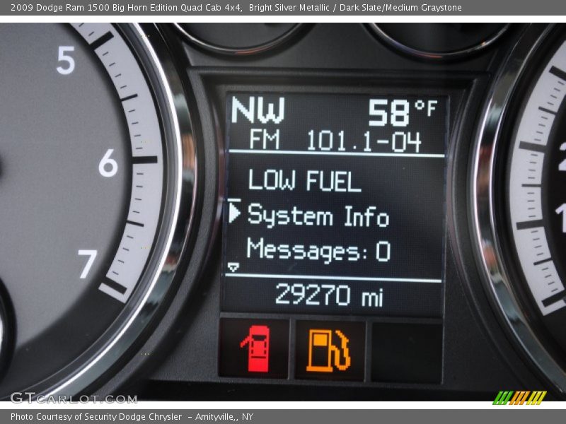 Bright Silver Metallic / Dark Slate/Medium Graystone 2009 Dodge Ram 1500 Big Horn Edition Quad Cab 4x4