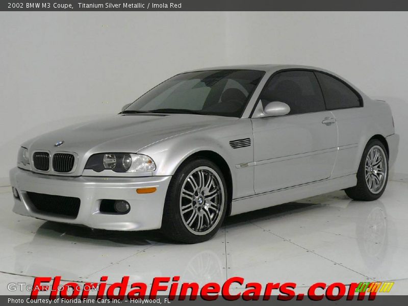 Titanium Silver Metallic / Imola Red 2002 BMW M3 Coupe