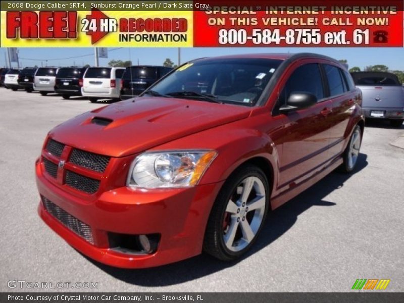 Sunburst Orange Pearl / Dark Slate Gray 2008 Dodge Caliber SRT4