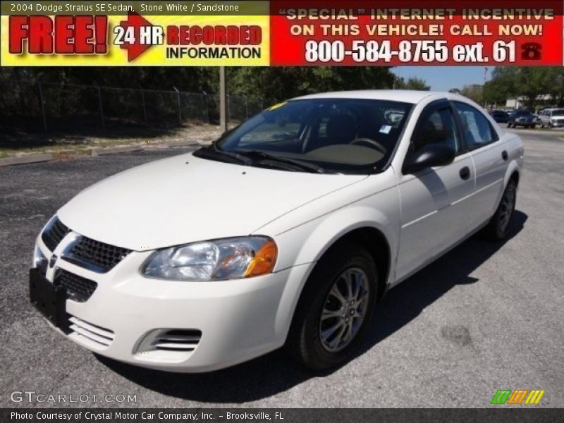 Stone White / Sandstone 2004 Dodge Stratus SE Sedan