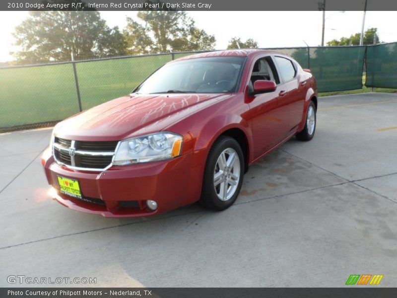 Inferno Red Crystal Pearl / Dark Slate Gray 2010 Dodge Avenger R/T