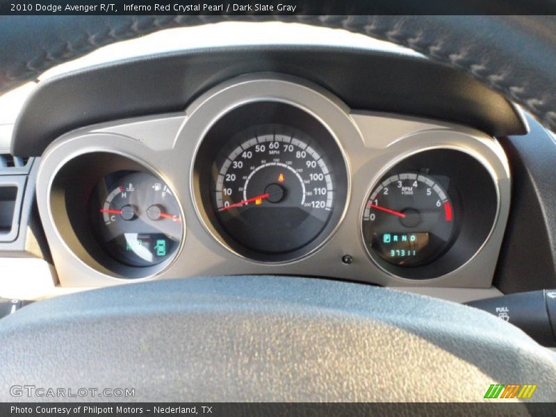 Inferno Red Crystal Pearl / Dark Slate Gray 2010 Dodge Avenger R/T