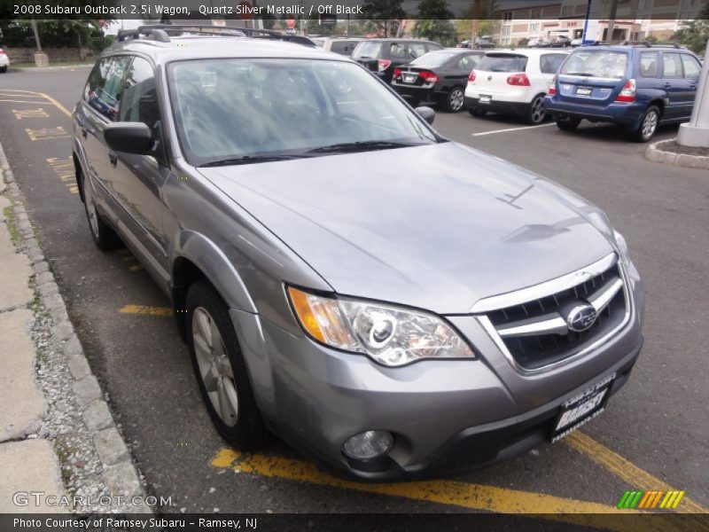 Quartz Silver Metallic / Off Black 2008 Subaru Outback 2.5i Wagon
