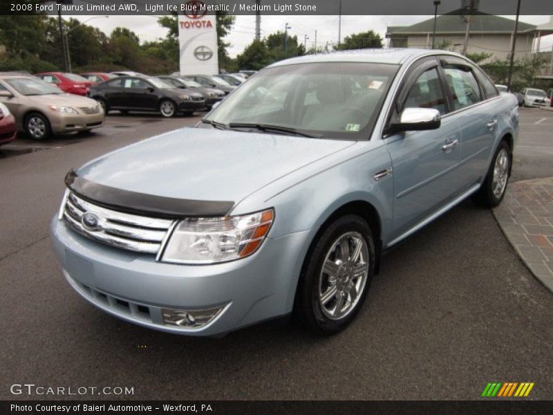 Light Ice Blue Metallic / Medium Light Stone 2008 Ford Taurus Limited AWD