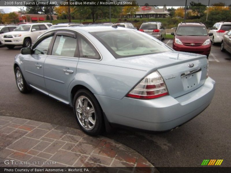 Light Ice Blue Metallic / Medium Light Stone 2008 Ford Taurus Limited AWD