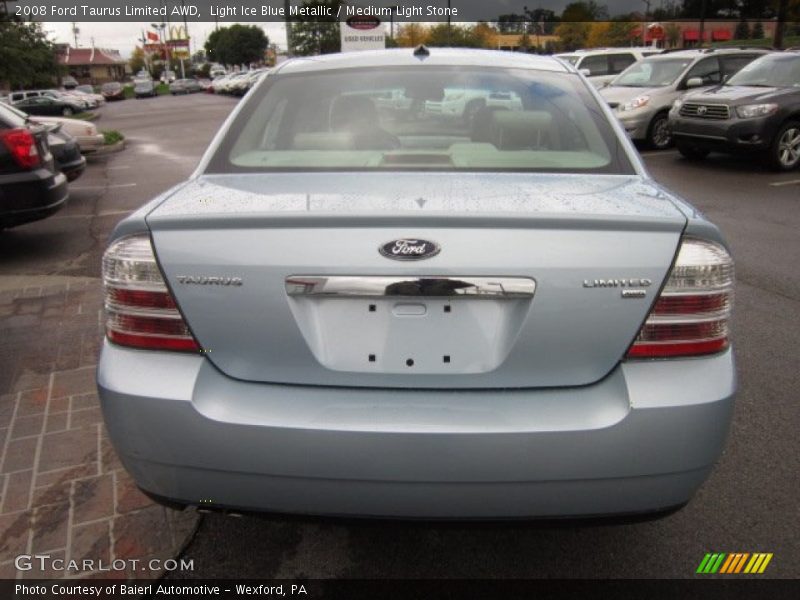 Light Ice Blue Metallic / Medium Light Stone 2008 Ford Taurus Limited AWD