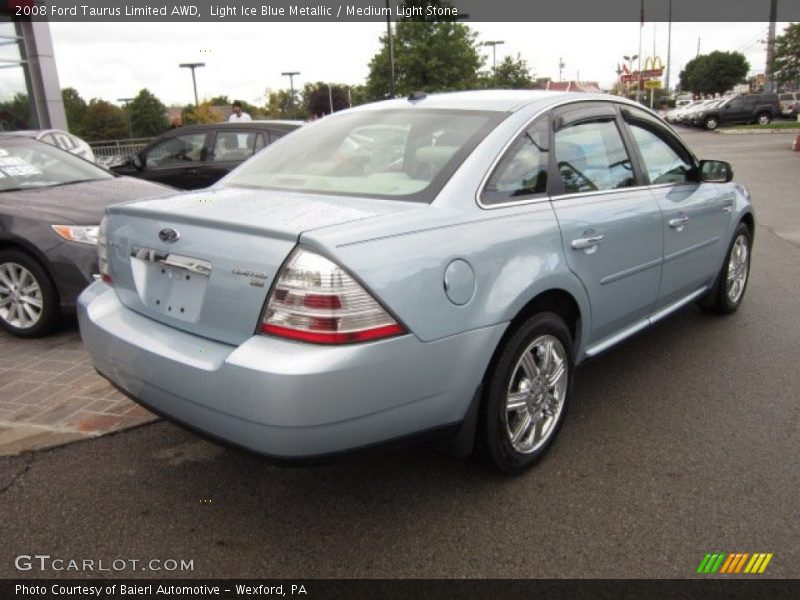 Light Ice Blue Metallic / Medium Light Stone 2008 Ford Taurus Limited AWD
