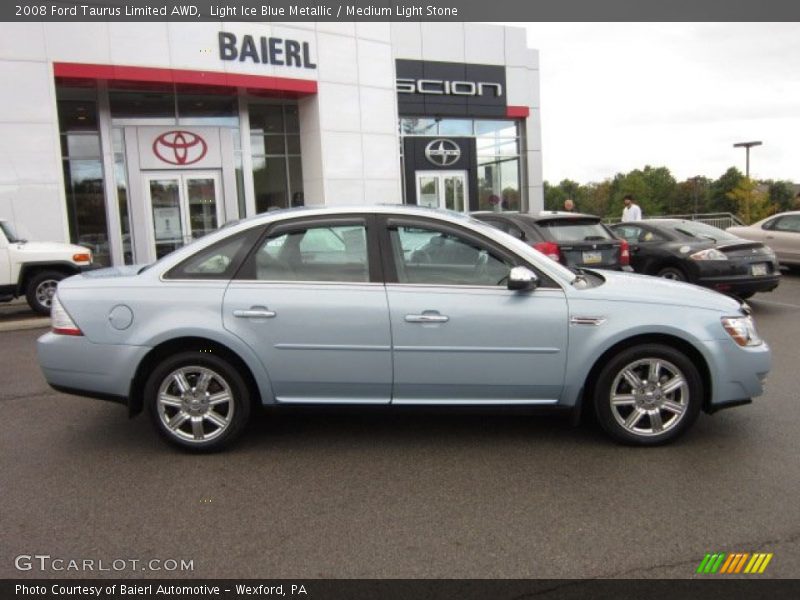 Light Ice Blue Metallic / Medium Light Stone 2008 Ford Taurus Limited AWD
