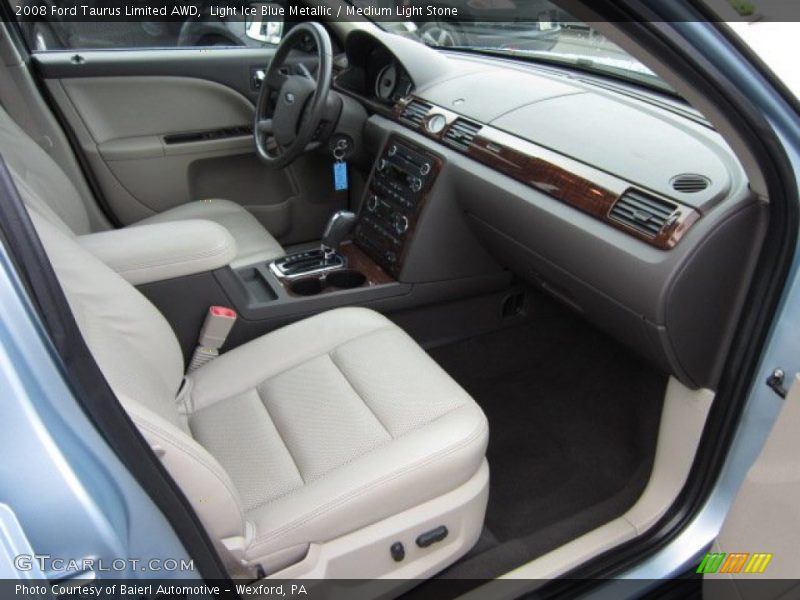 Light Ice Blue Metallic / Medium Light Stone 2008 Ford Taurus Limited AWD