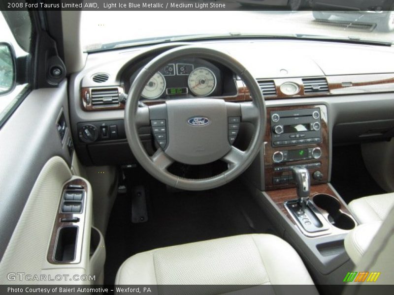 Light Ice Blue Metallic / Medium Light Stone 2008 Ford Taurus Limited AWD