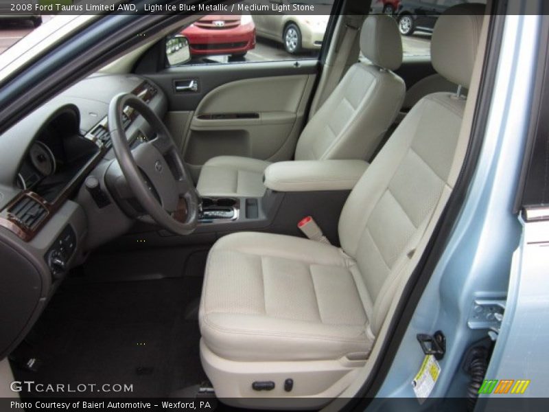 Light Ice Blue Metallic / Medium Light Stone 2008 Ford Taurus Limited AWD