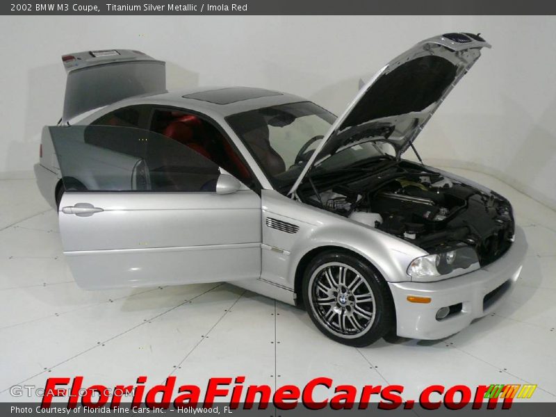 Titanium Silver Metallic / Imola Red 2002 BMW M3 Coupe