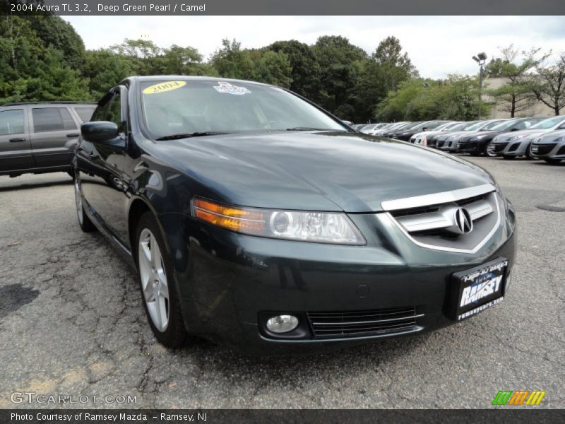Deep Green Pearl / Camel 2004 Acura TL 3.2