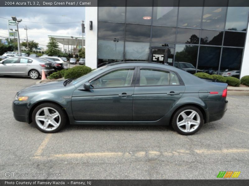 Deep Green Pearl / Camel 2004 Acura TL 3.2