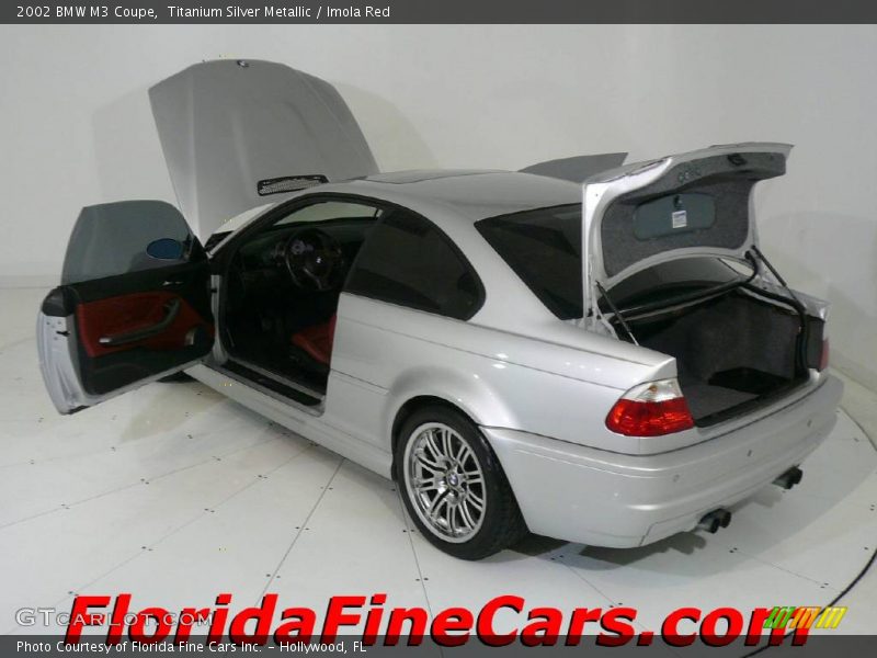 Titanium Silver Metallic / Imola Red 2002 BMW M3 Coupe
