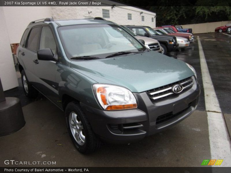 Royal Jade Green / Beige 2007 Kia Sportage LX V6 4WD