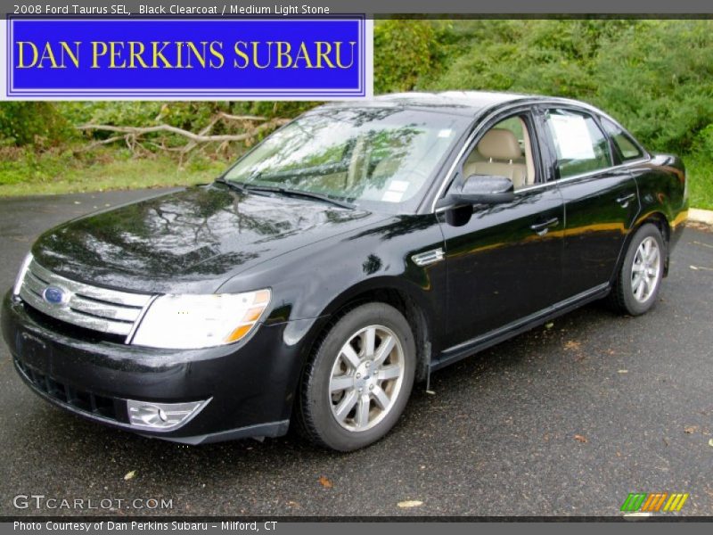 Black Clearcoat / Medium Light Stone 2008 Ford Taurus SEL