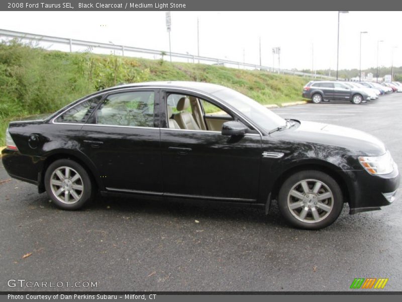 Black Clearcoat / Medium Light Stone 2008 Ford Taurus SEL